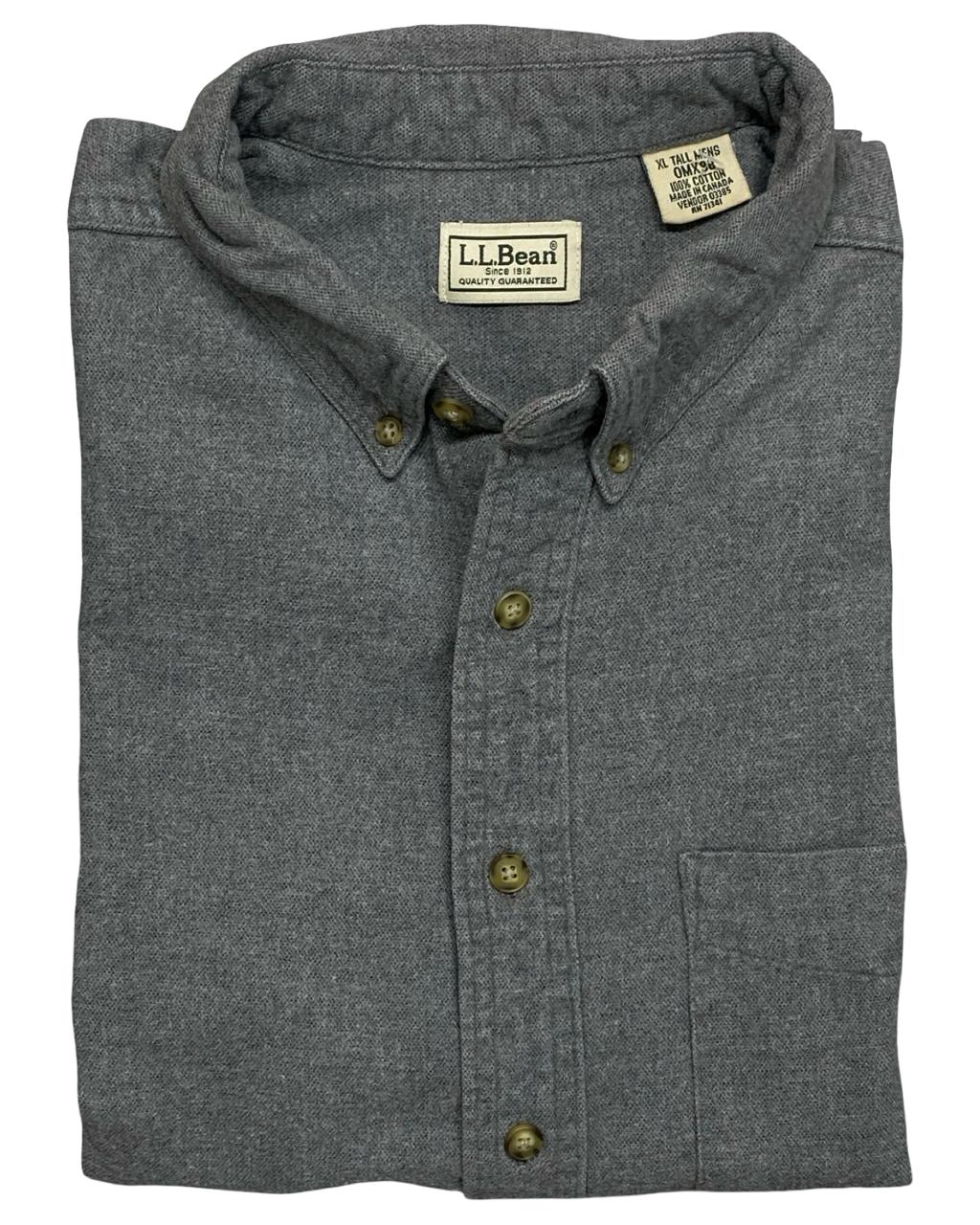 L.L. Bean Heather Grey Button-Down Oxford Shirt | Size XXL | Chest 27”