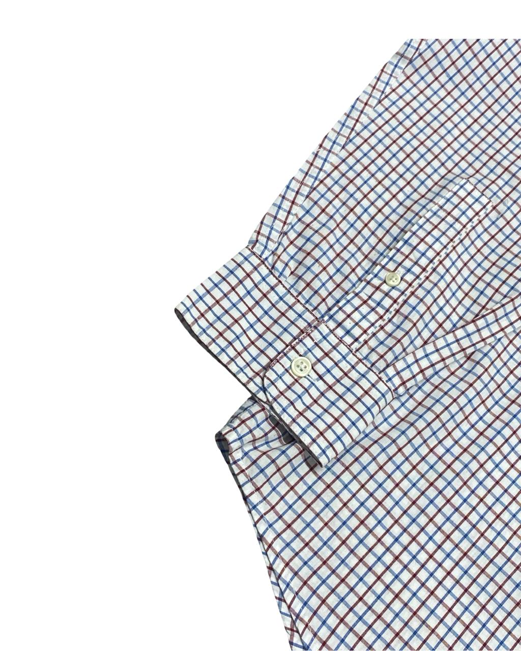 Chaps Easy Care Micro-Check Button-Down Shirt | Size XL | Chest 26”