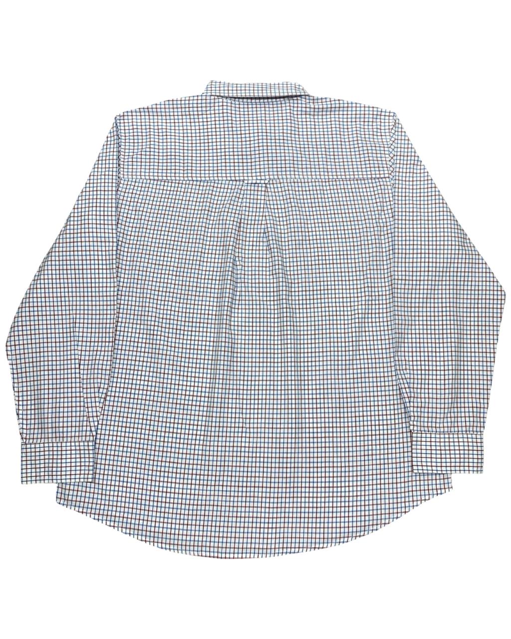 Chaps Easy Care Micro-Check Button-Down Shirt | Size XL | Chest 26”