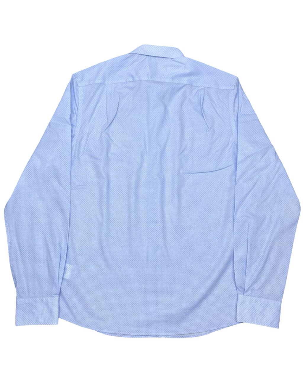 Tommy Hilfiger Light Blue Micro-Print Button-Down Shirt | Size Medium | Chest 21”