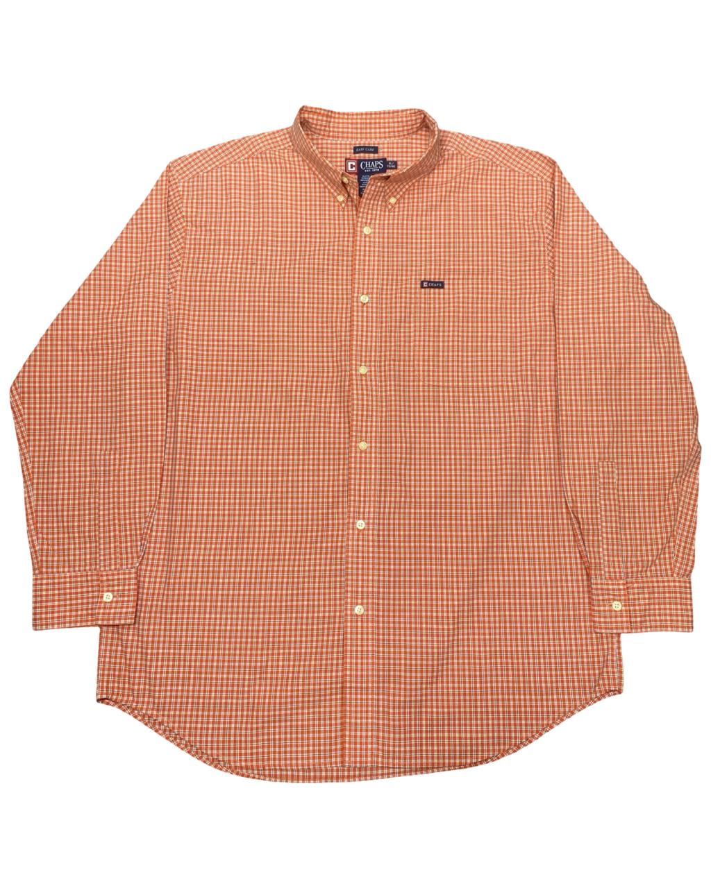 Chaps Orange Gingham Check Button-Down Shirt | Size XL | Chest 26 WorkmenWear.pk Chaps Orange Gingham Check Button-Down Shirt | Size XL | Chest 26 WorkmenWear.pk