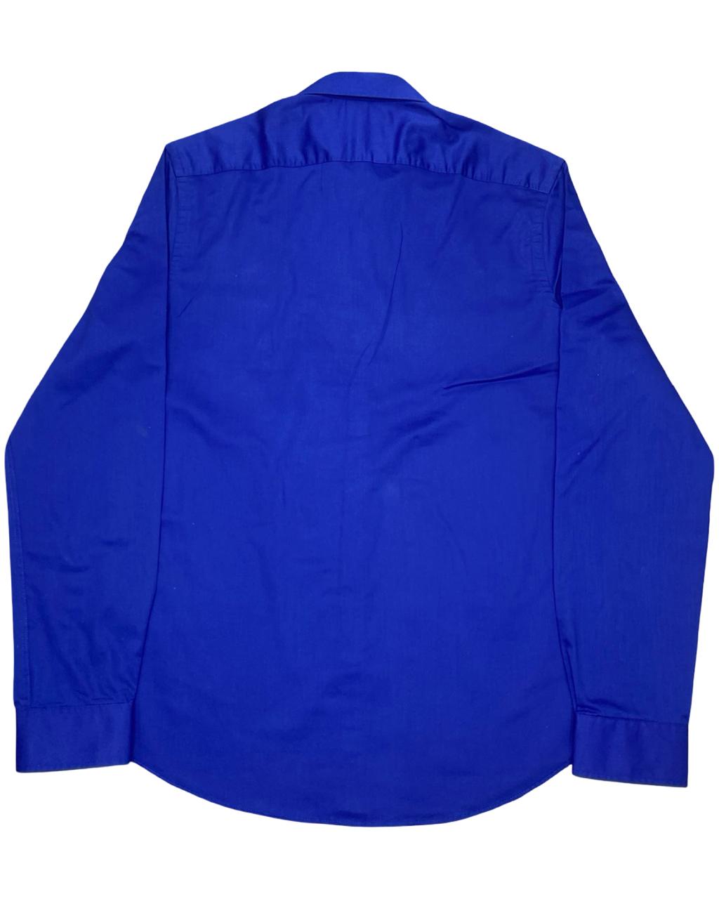 Tommy Hilfiger Royal Blue Solid Shirt | Size Medium | Chest 21”