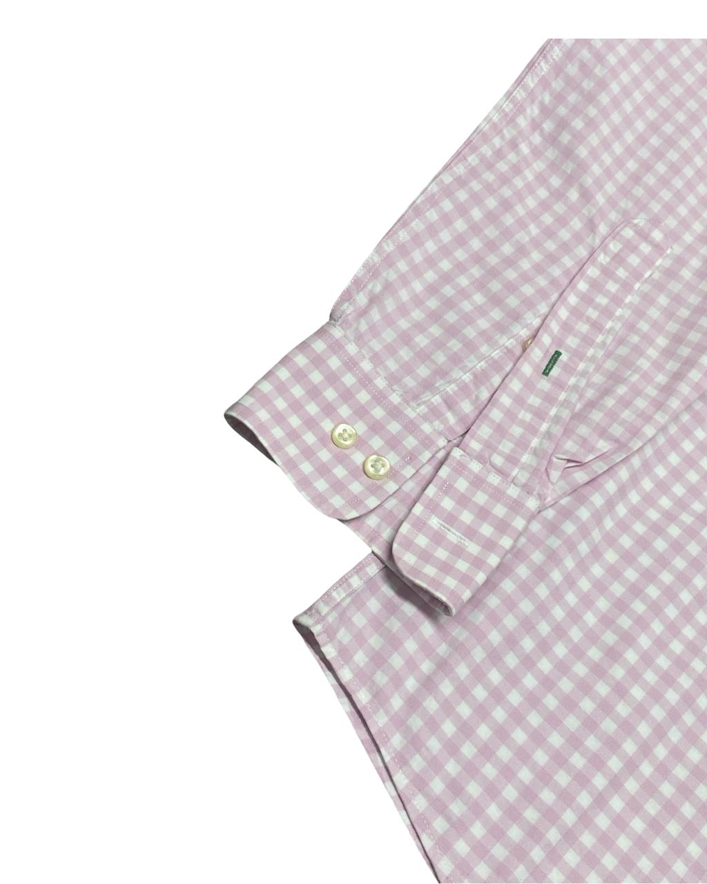 Tommy Hilfiger Pink Gingham Check Shirt | Size Medium | Chest 20.5”
