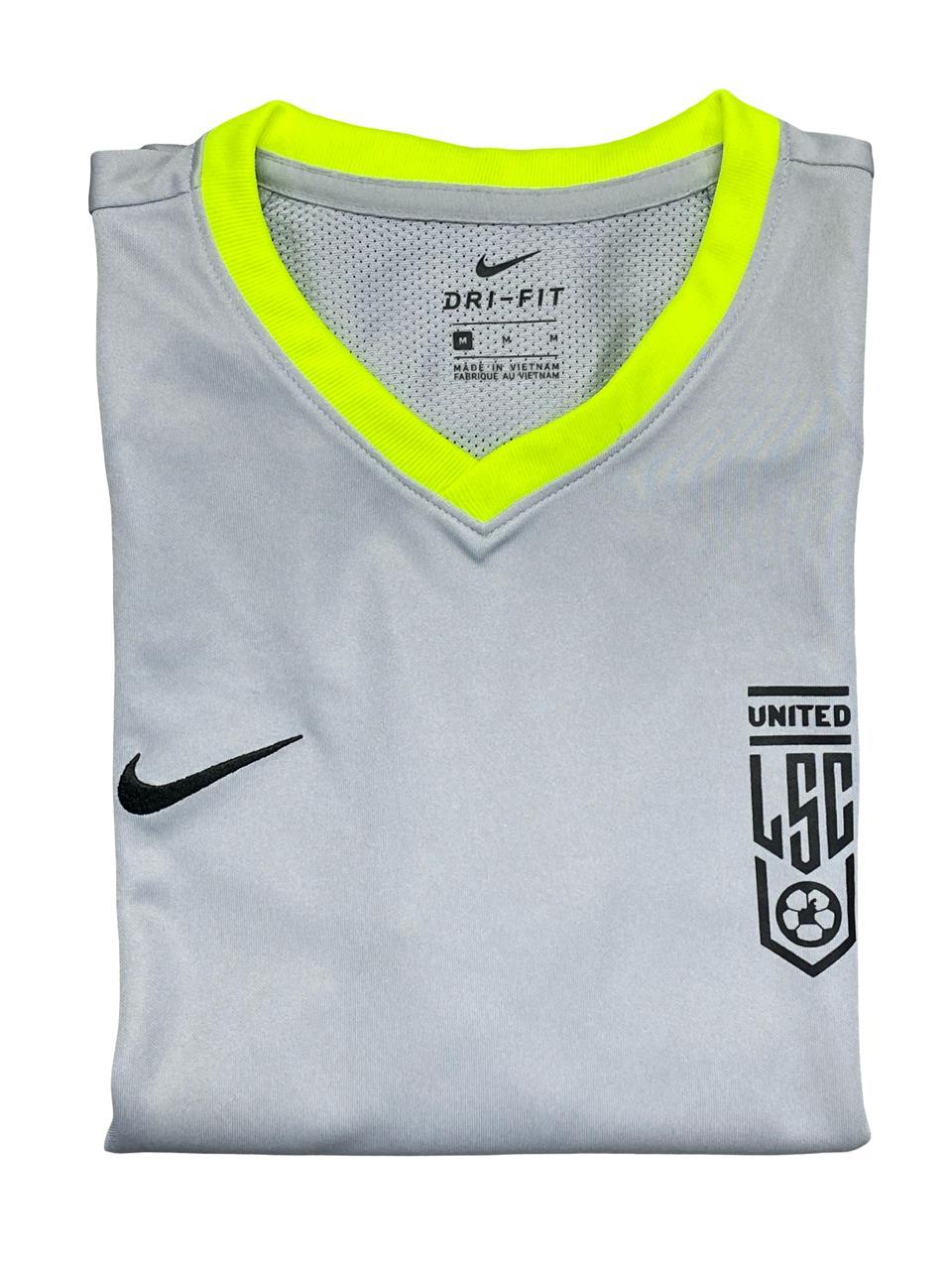 Nike Dri-FIT United LSC Soccer Jersey | Size Small | Grey/Volt