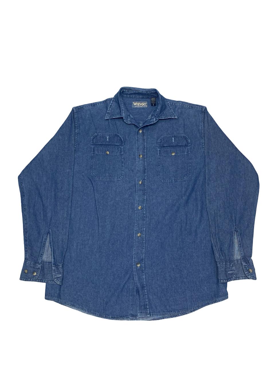 Wrangler Hero Denim Work Shirt | Size Large | Chest 24”