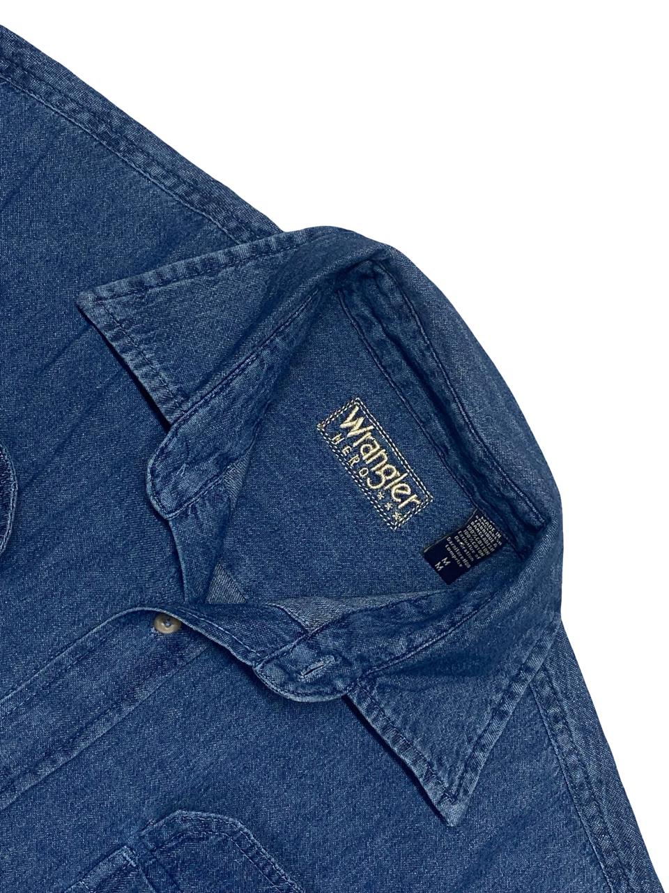Wrangler Hero Denim Work Shirt | Size Large | Chest 24”