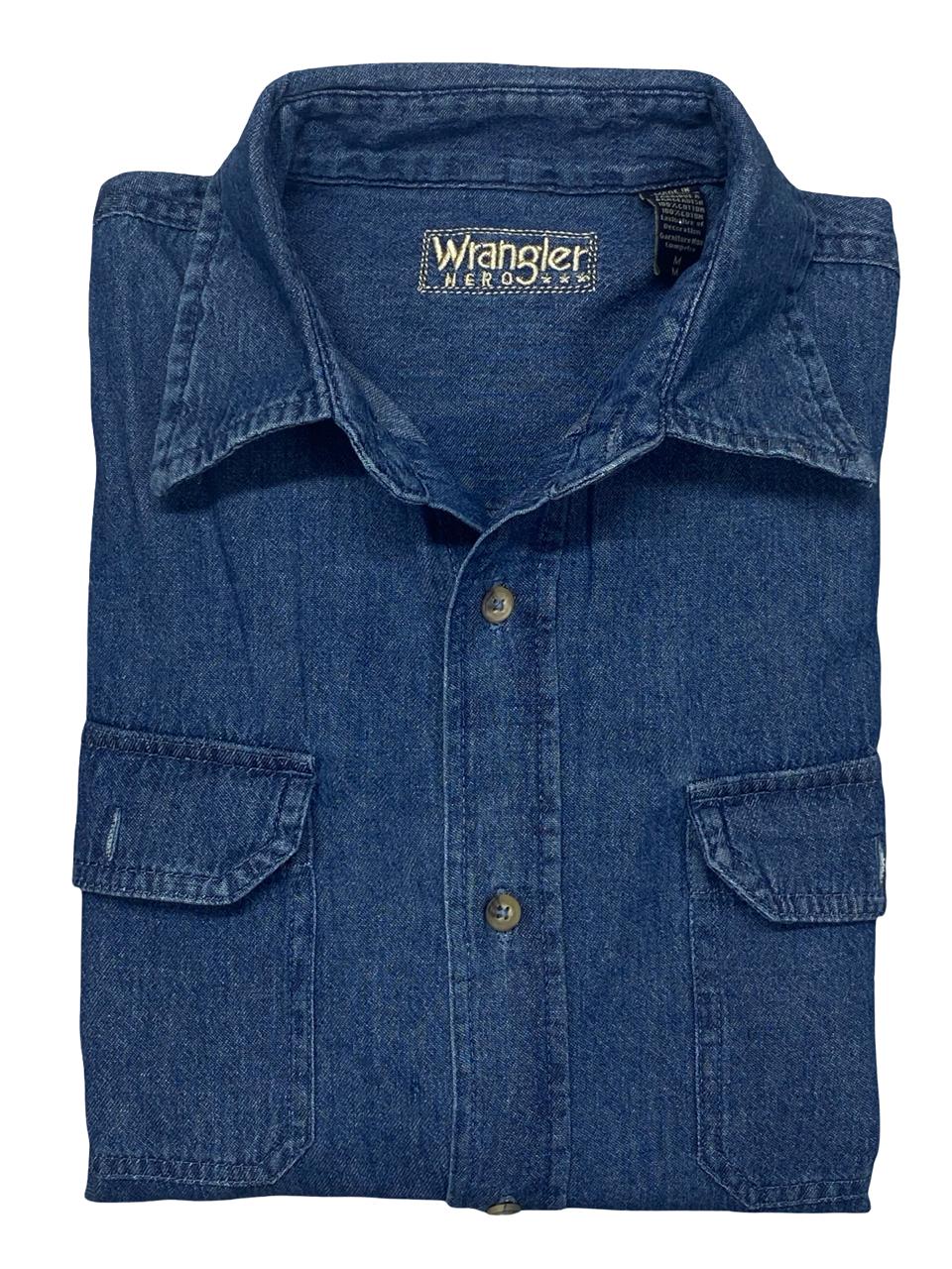 Wrangler Hero Denim Work Shirt | Size Large | Chest 24”