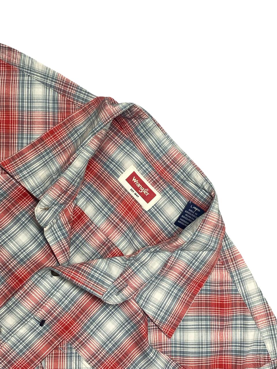 Wrangler Plaid Western Shirt | Size Large | Chest 24.5”