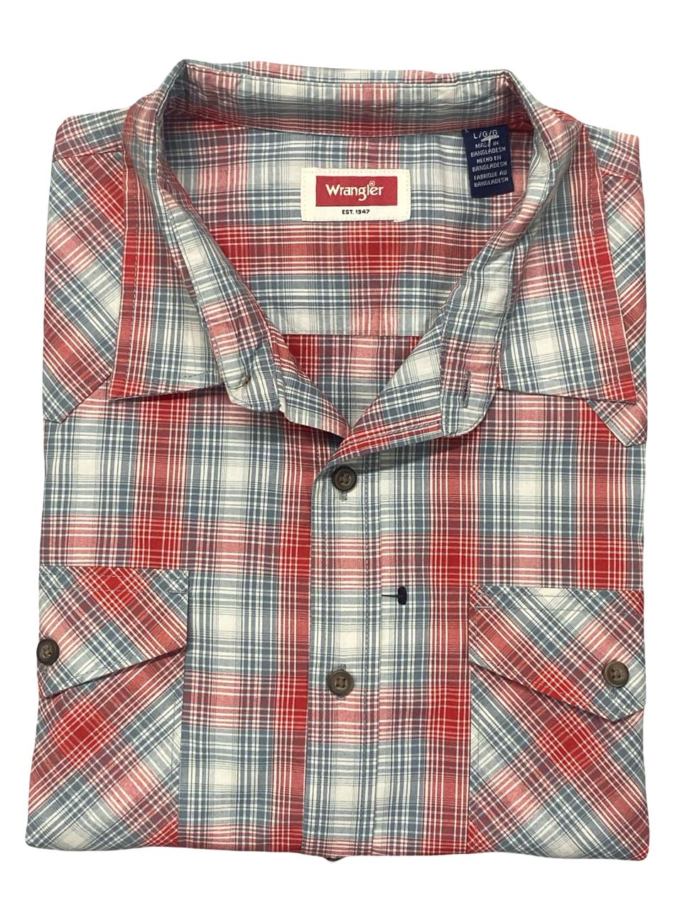 Wrangler Plaid Western Shirt | Size Large | Chest 24.5”