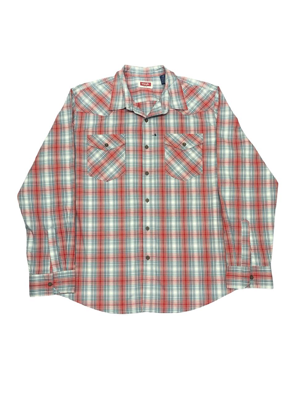 Wrangler Plaid Western Shirt | Size Large | Chest 24.5”