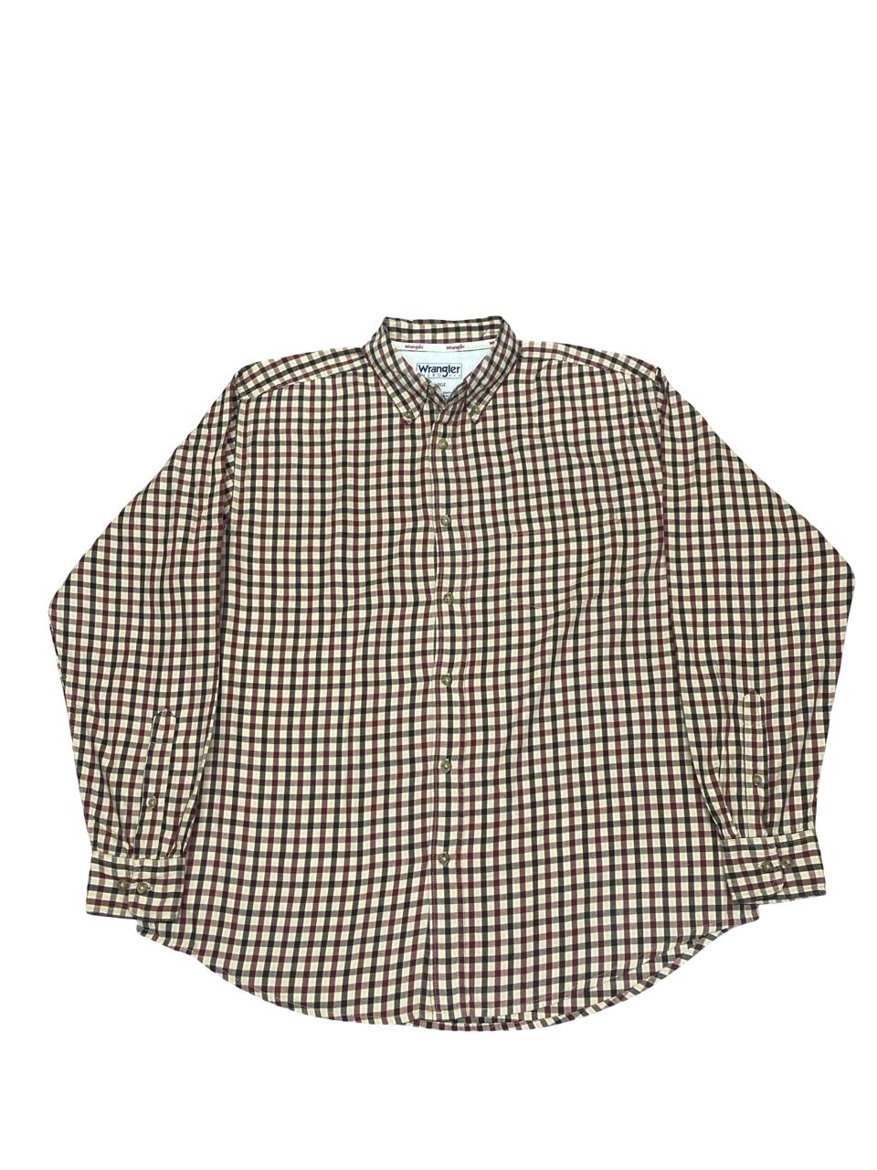 Wrangler Hero Gingham Check Button-Down Shirt | Size XL | Chest 26.5”