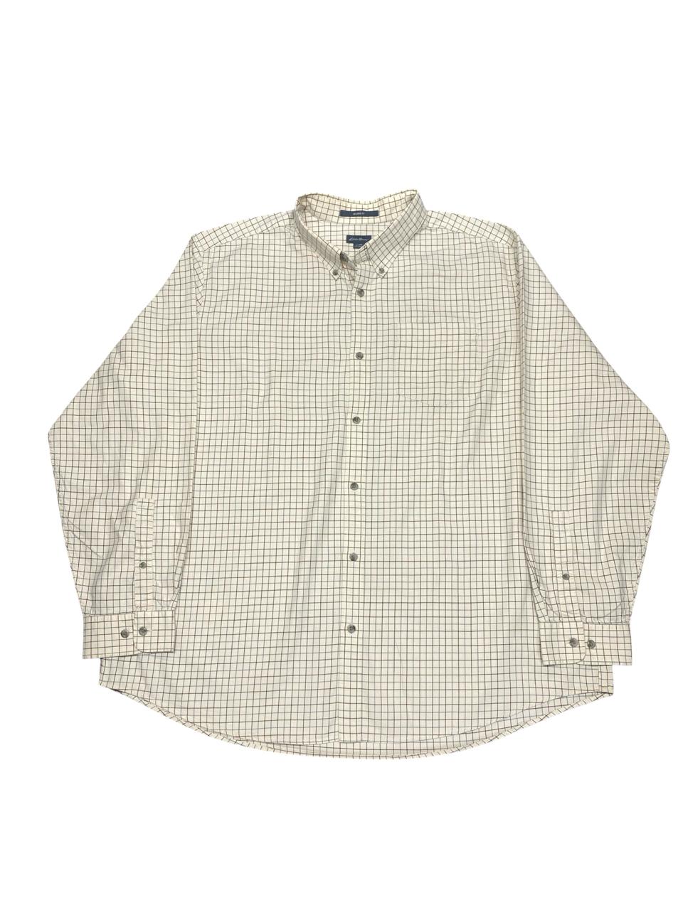 Eddie Bauer Windowpane Check Button-Down Shirt | Size XXL | Chest 30”