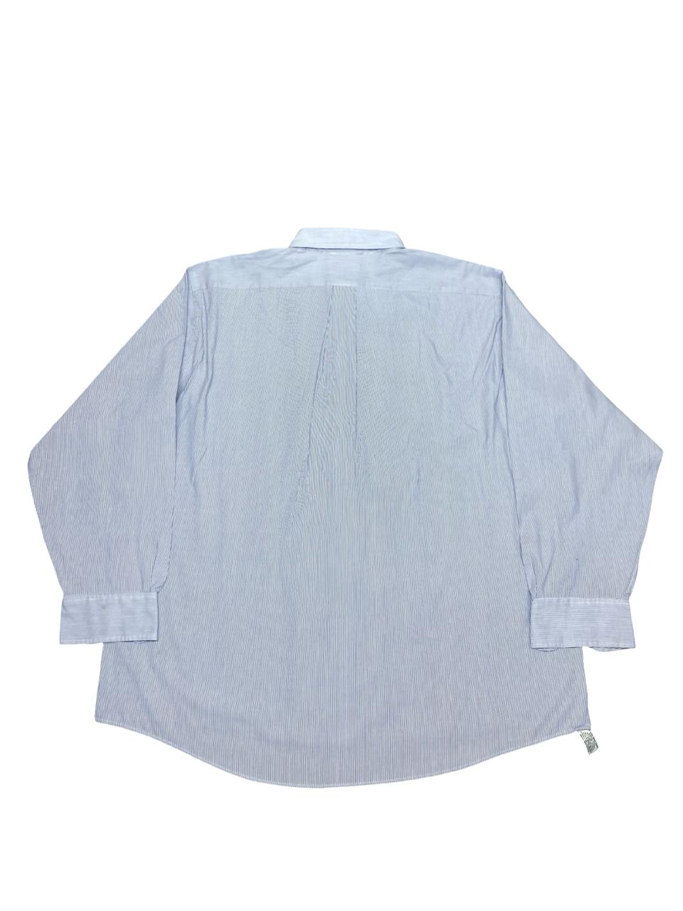 Van Heusen Blue Pinstripe Oxford Button-Down Shirt | Size XL | Chest 27”