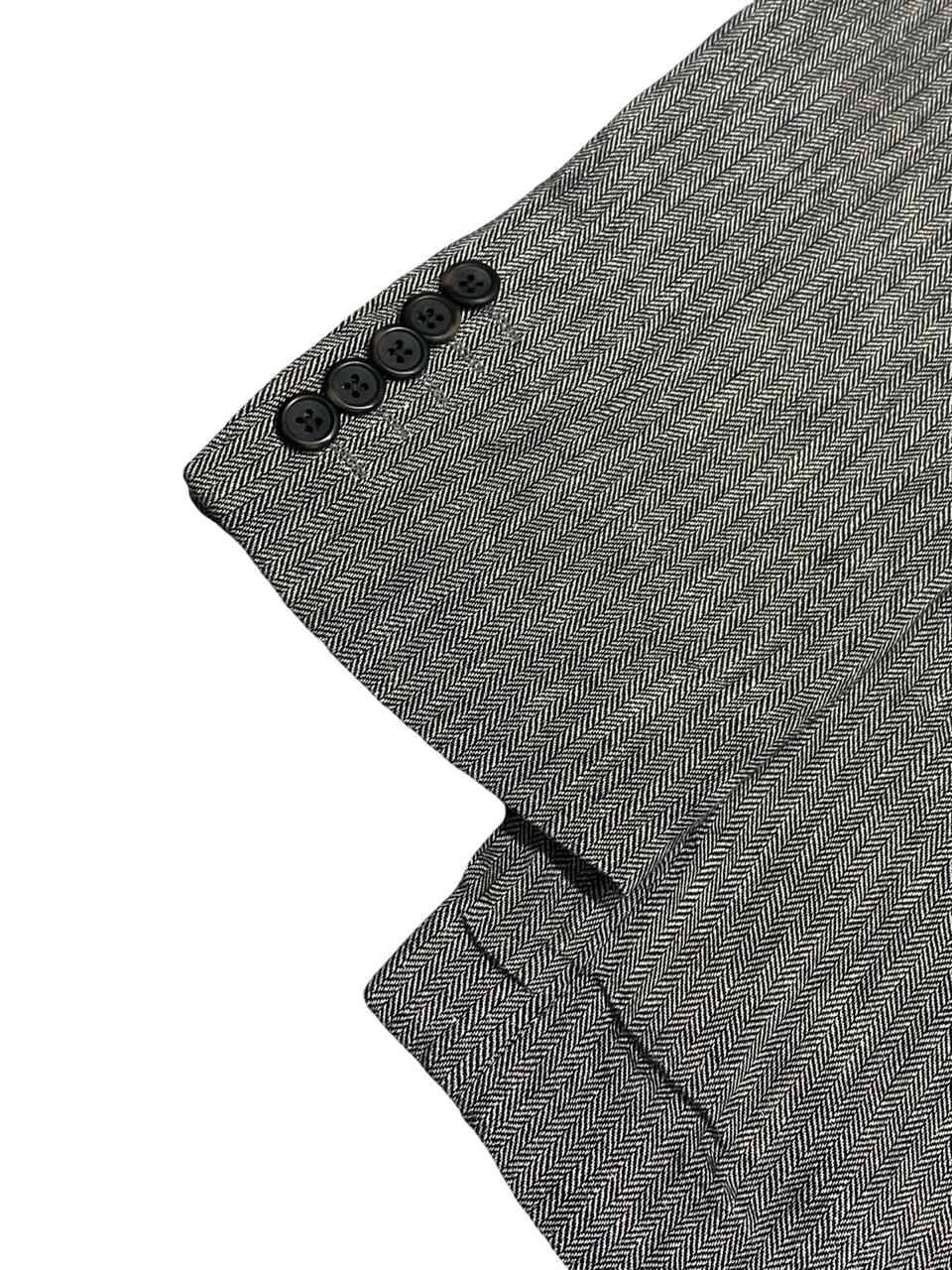 Claiborne Grey Herringbone Blazer | Large | Chest 23”