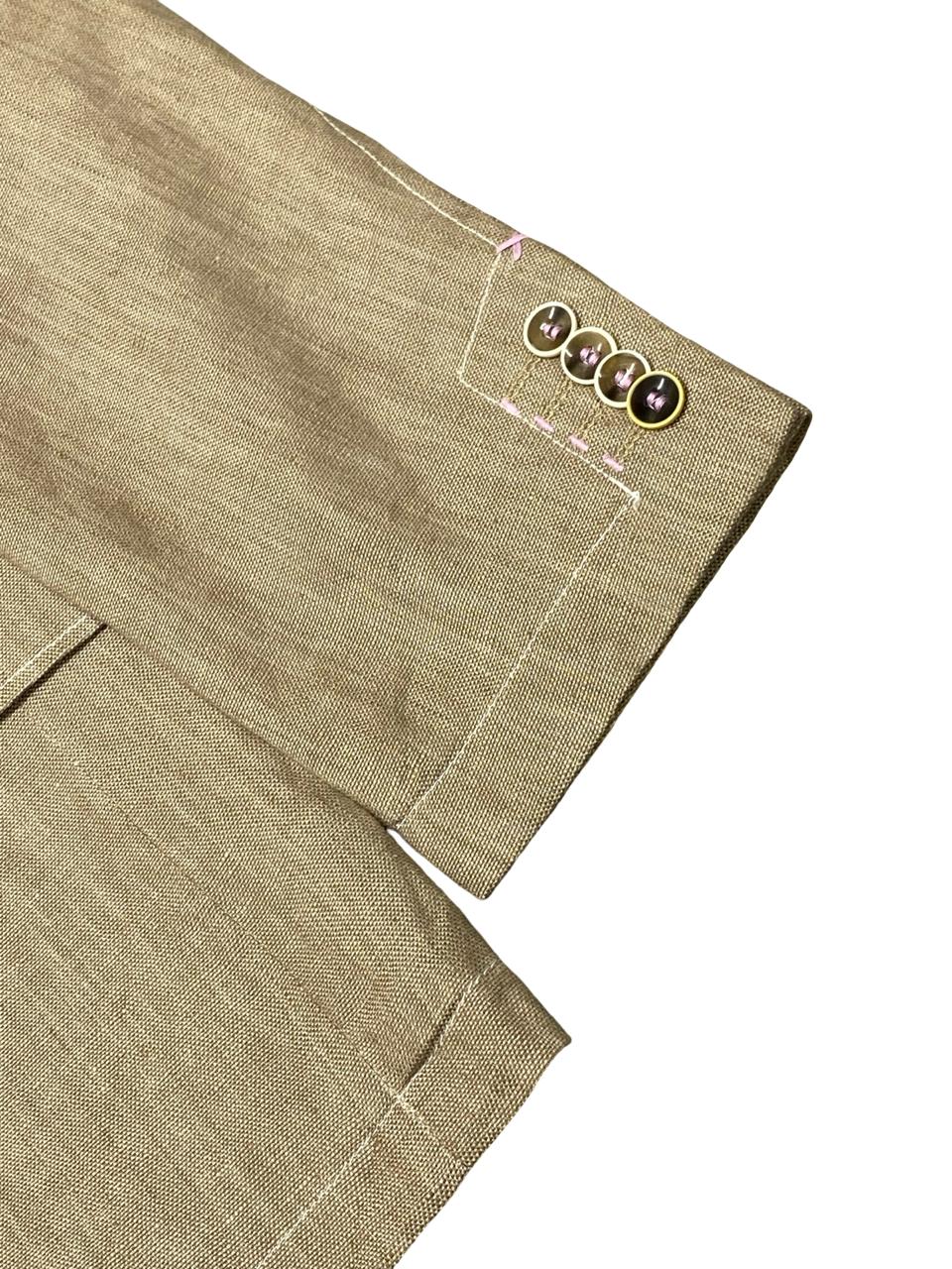 Moscow Beige Linen Blazer | Medium | Chest 22”