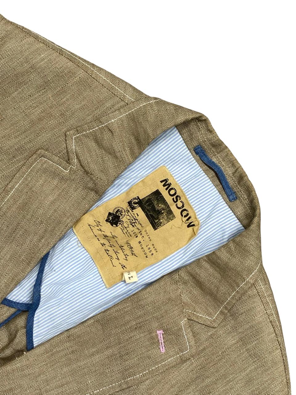 Moscow Beige Linen Blazer | Medium | Chest 22”