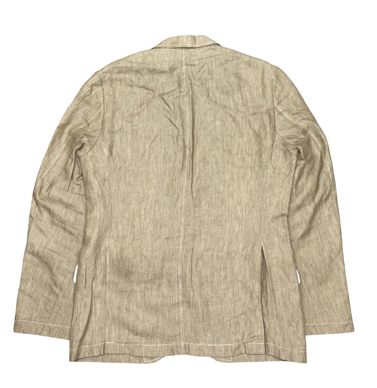 Moscow Beige Linen Blazer | Medium | Chest 22”