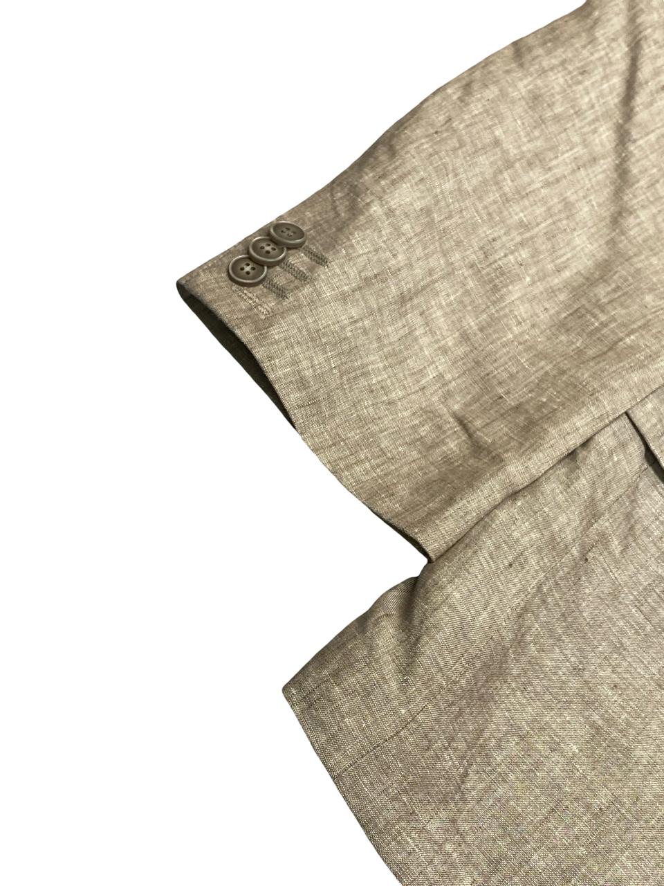 C&A Canda Beige Linen Blazer | Large | Chest 23.5”
