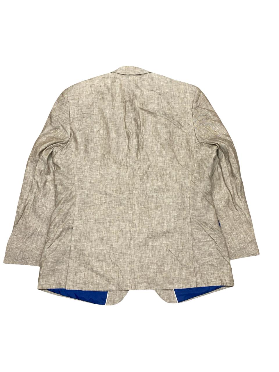 C&A Canda Beige Linen Blazer | Large | Chest 23.5”