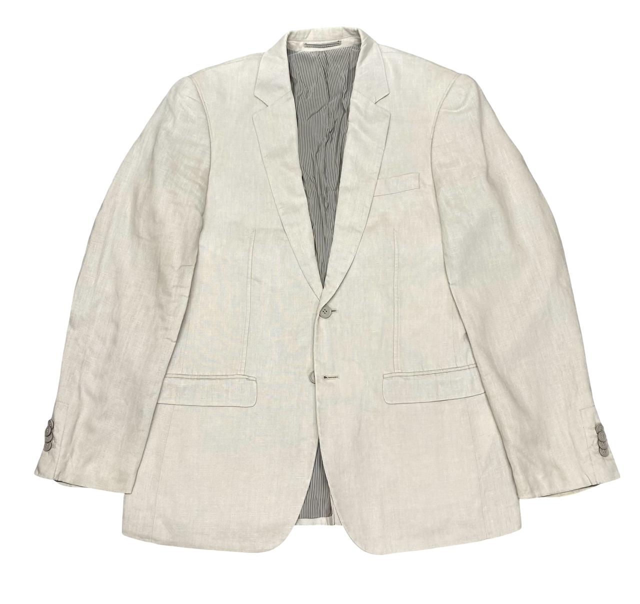 Jules Beige Linen Blazer | Medium | Chest 21”