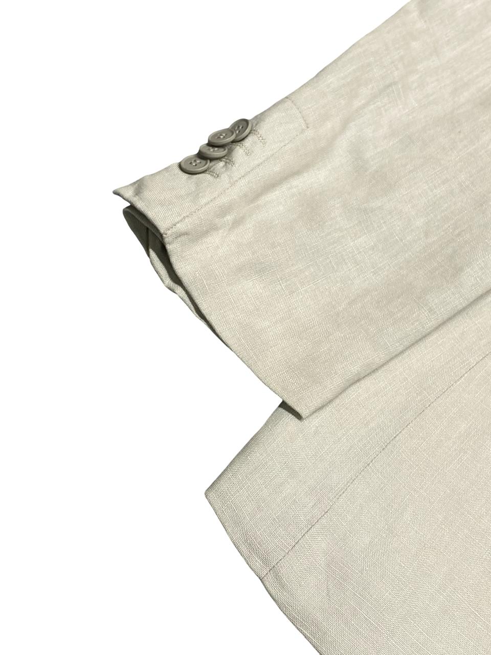 Jules Beige Linen Blazer | Medium | Chest 21”