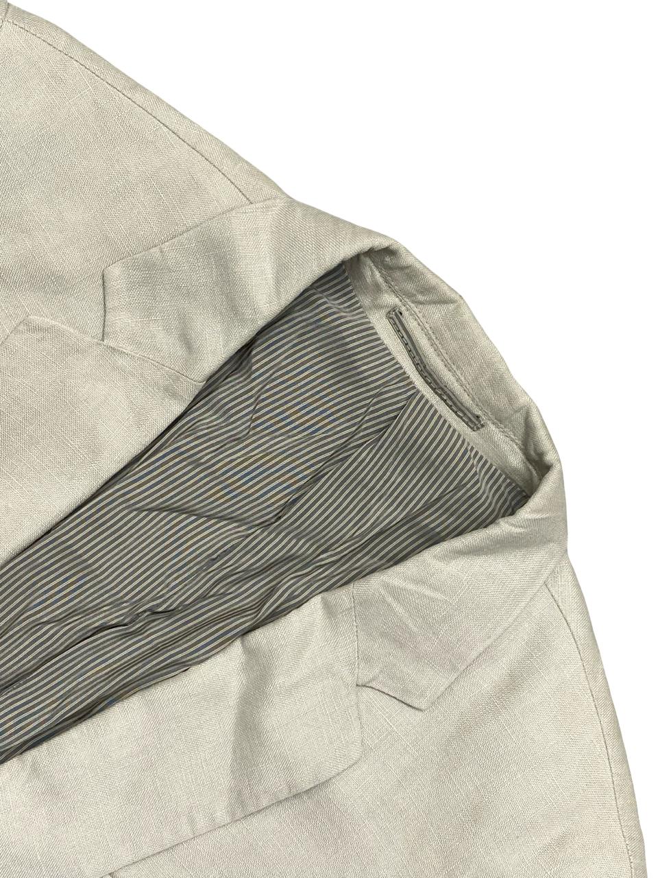 Jules Beige Linen Blazer | Medium | Chest 21”