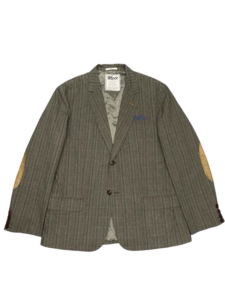 Mexx Olive Pinstripe Linen Blazer | Medium | Chest 22.5”