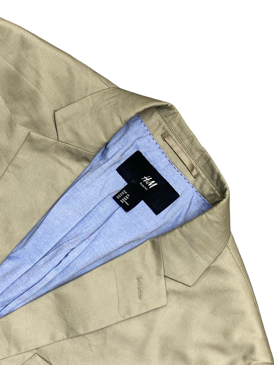 H&M Beige Linen Blazer | Large | Chest 23”
