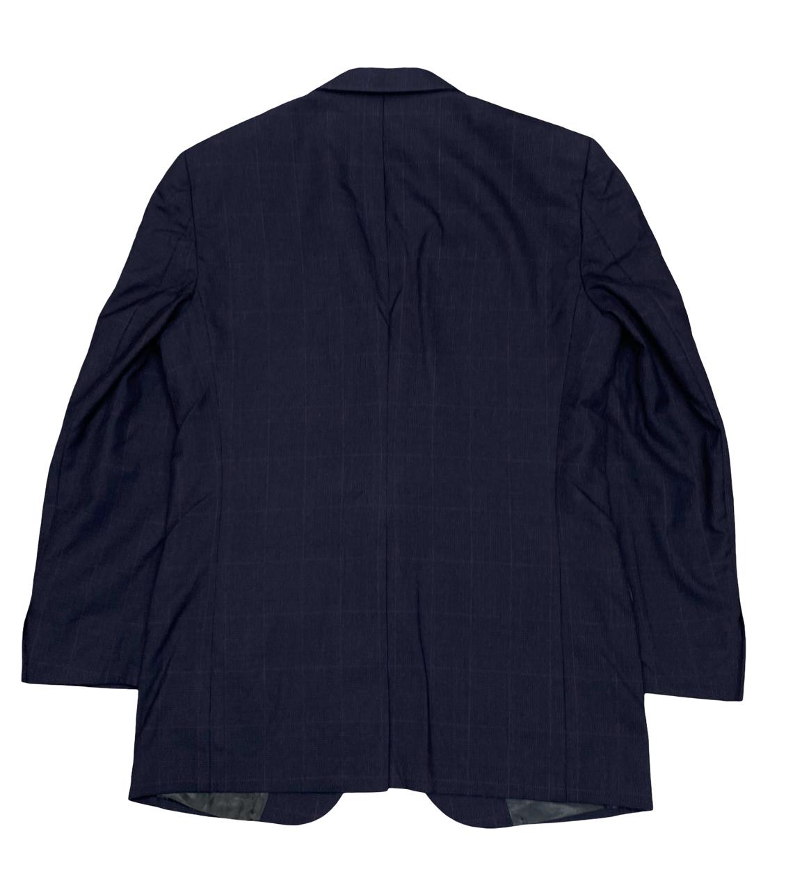 Burberrys Navy Windowpane Wool Blazer | Medium | Chest 21”