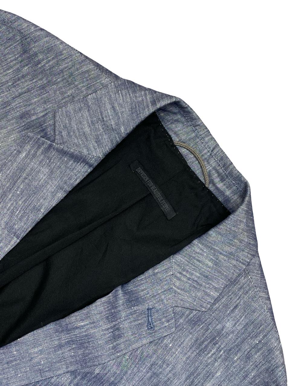 Drykorn Blue Linen Blend Blazer | Medium | Chest 22.5”