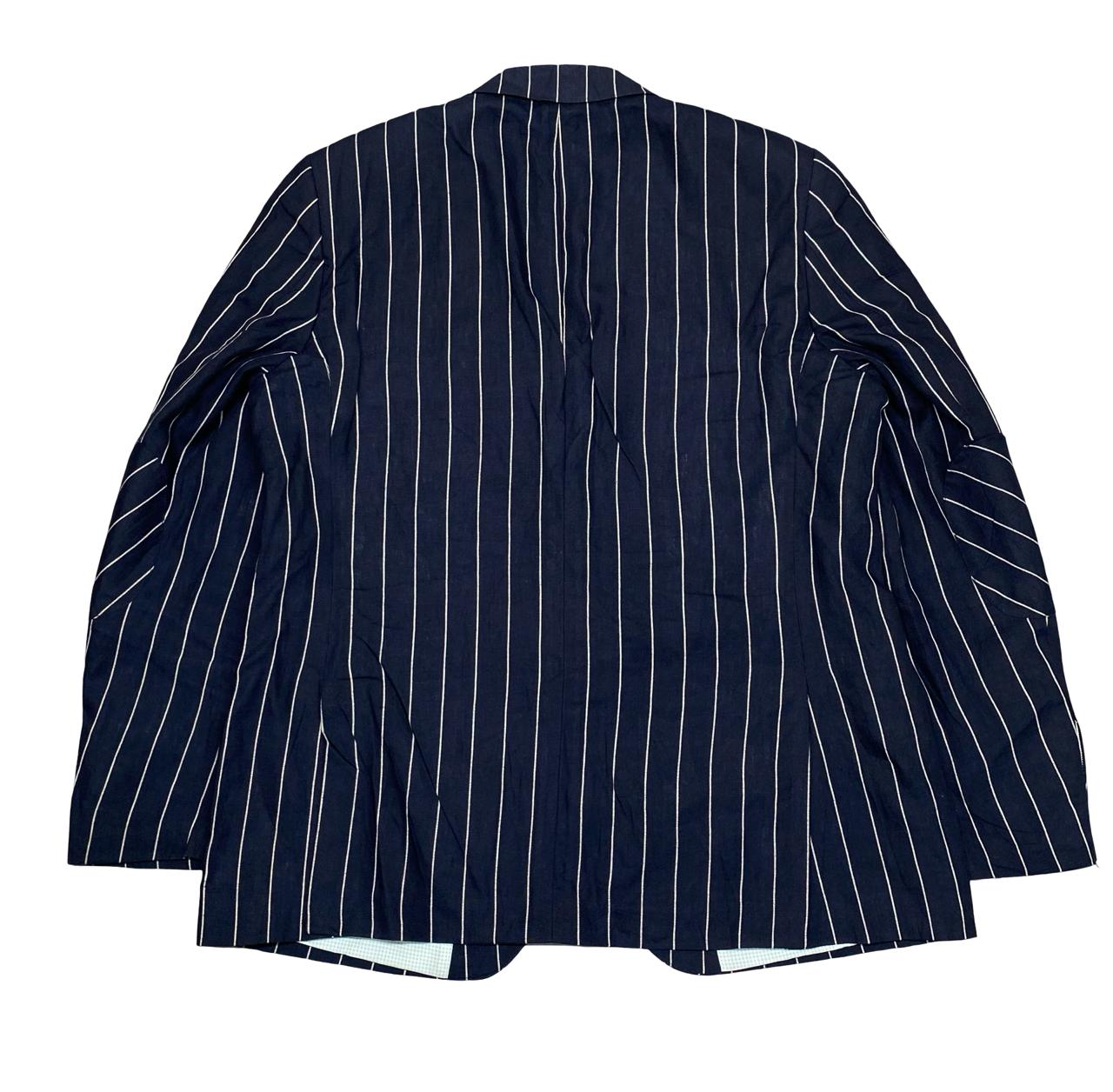 British Indigo Navy Pinstripe Blazer | Size 56 (Large) | Chest 25”