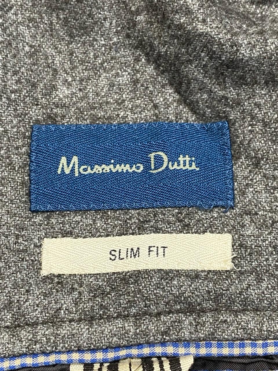Massimo Dutti Grey Slim Fit Blazer | Size Medium | Chest 21.5"