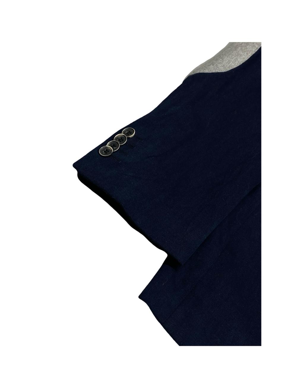 Boggi Milano Navy Blazer with Elbow Patches | Size Medium | Chest 21.5"