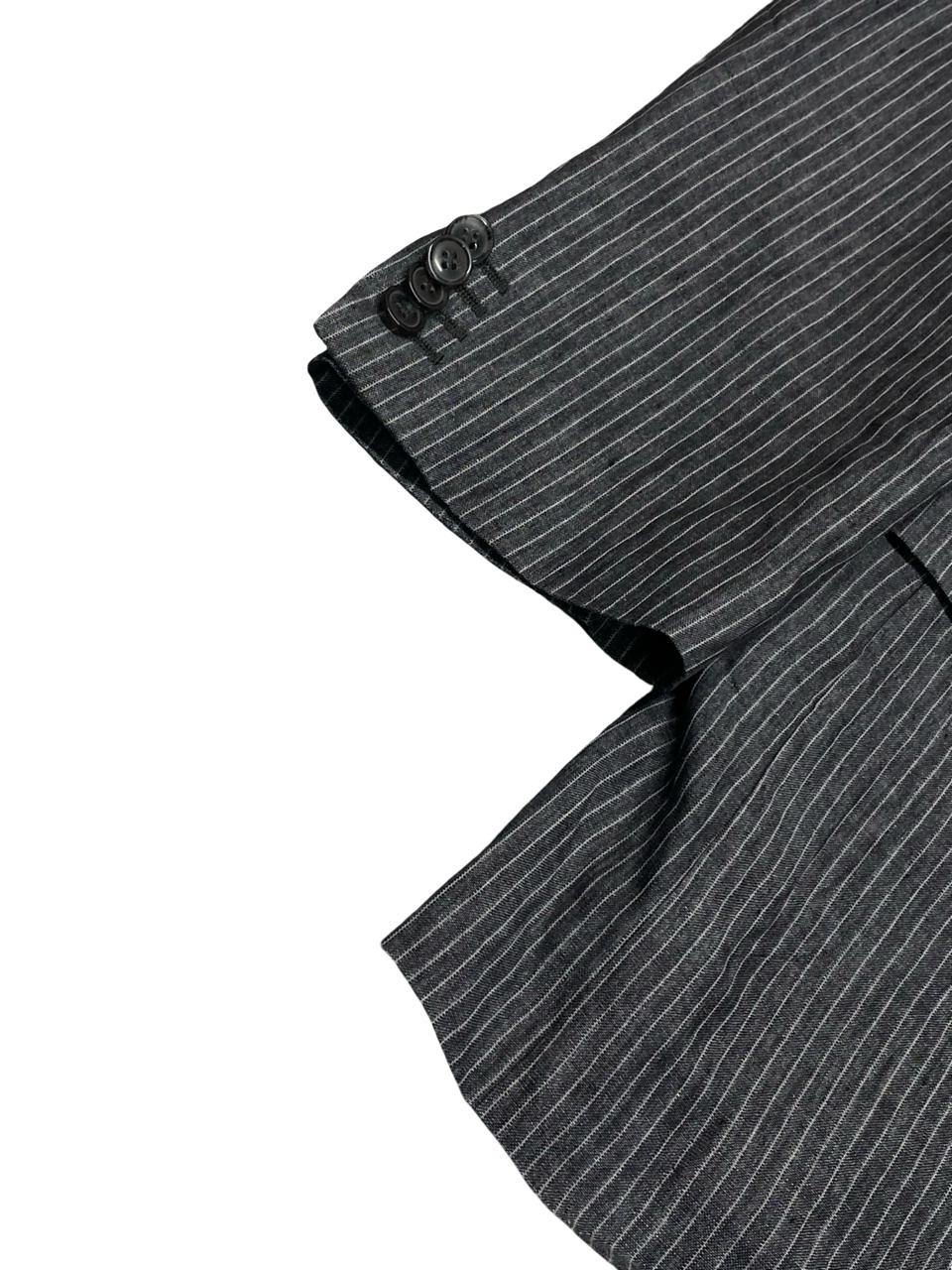 SuitSupply Pure Linen Grey Pinstripe Blazer | Size Large | Chest 23"