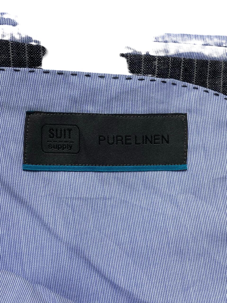 SuitSupply Pure Linen Grey Pinstripe Blazer | Size Large | Chest 23"