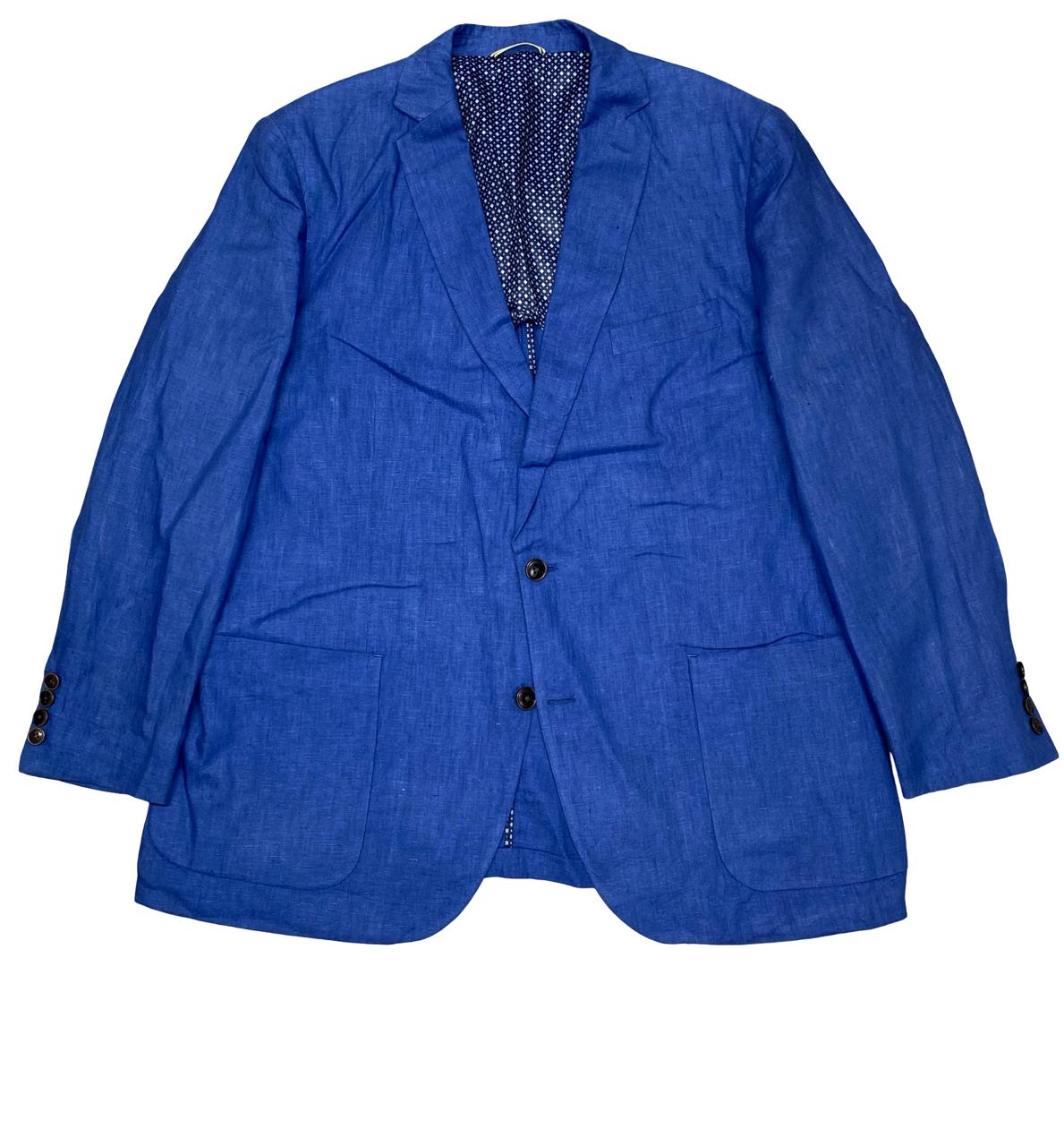 Westbury Tailored Fit Blue Linen Blazer | Size 54 (Large) | Chest 24.5"