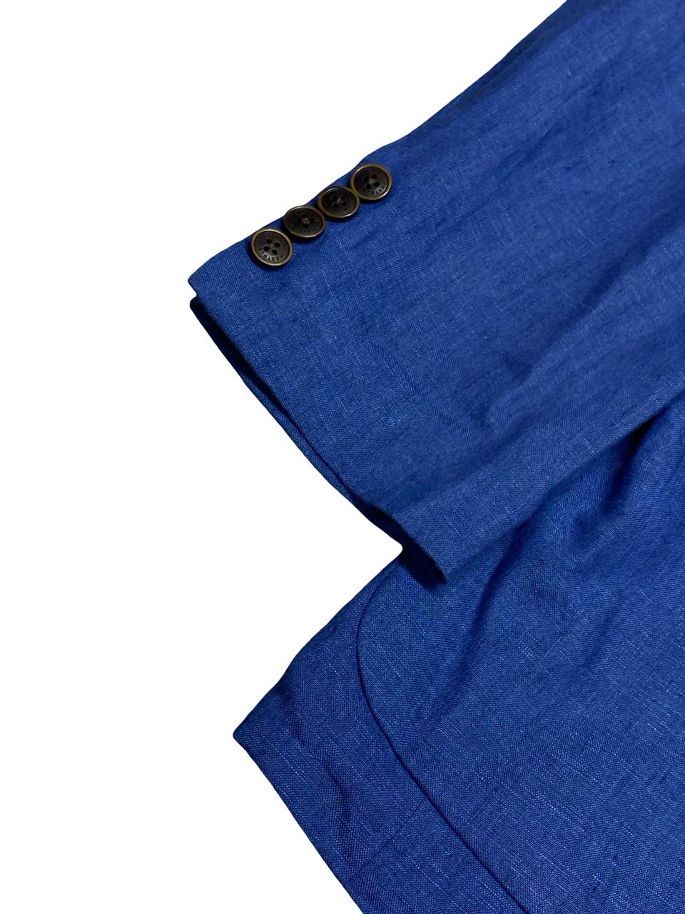 Westbury Tailored Fit Blue Linen Blazer | Size 54 (Large) | Chest 24.5"