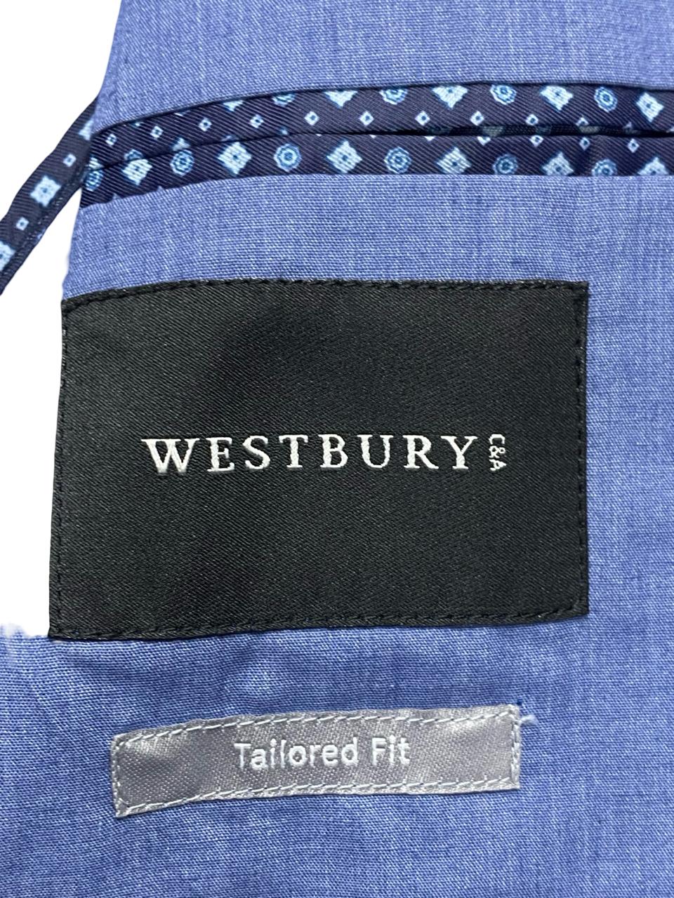 Westbury Tailored Fit Blue Linen Blazer | Size 54 (Large) | Chest 24.5"