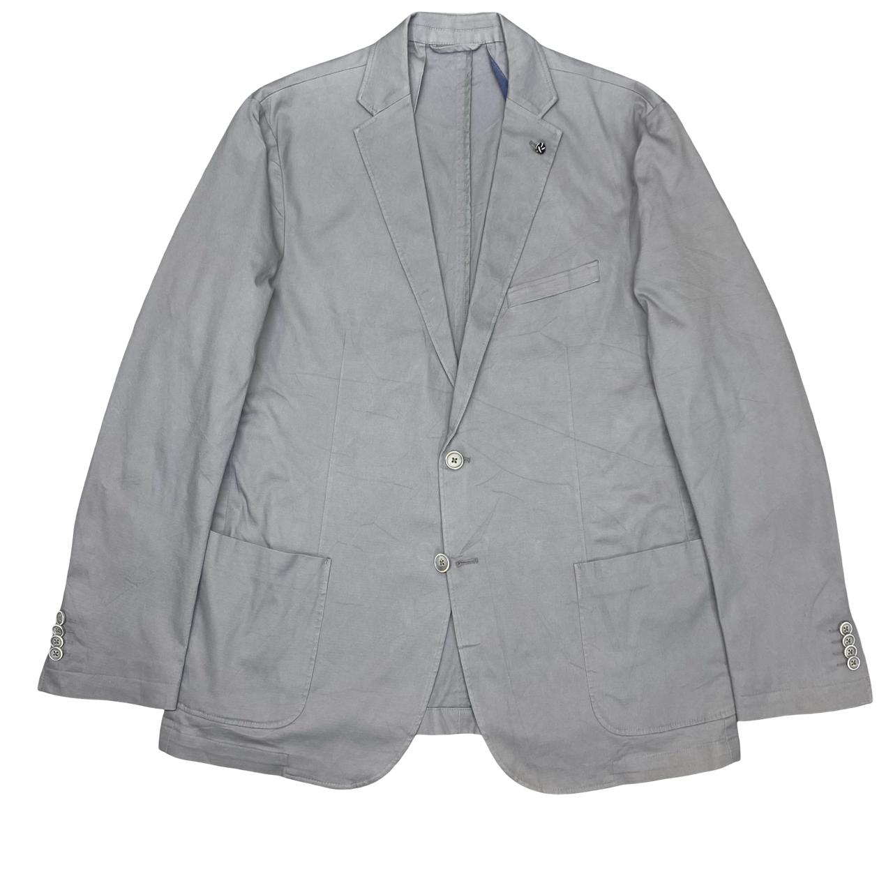 OVS Light Grey Cotton Blazer | Size Medium | Chest 22.5"