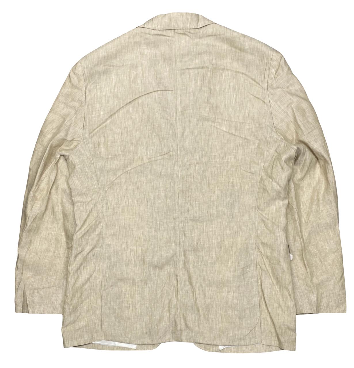 Moss 1851 Beige Linen Blend Blazer | Size Large | Chest 23.5"