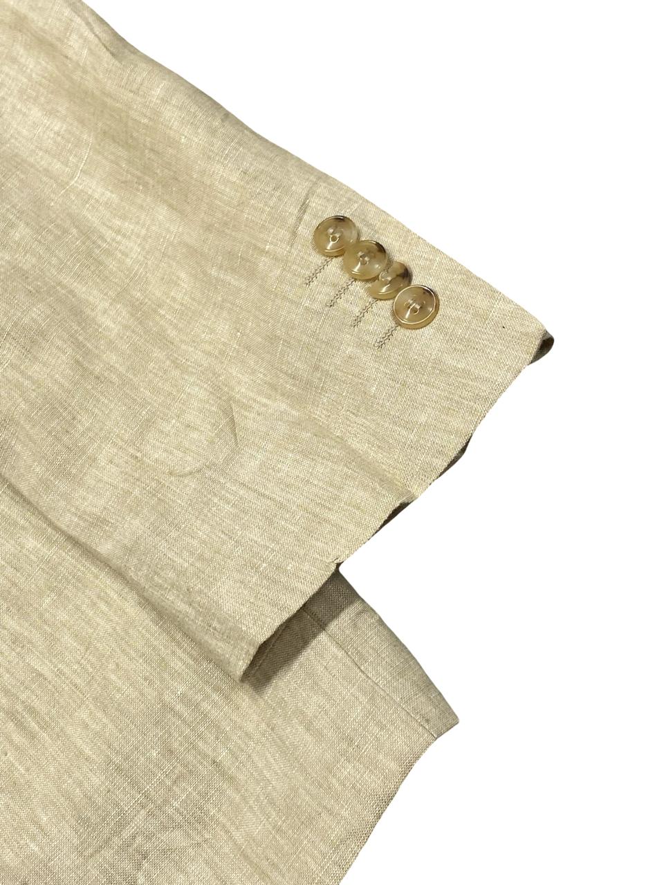 Moss 1851 Beige Linen Blend Blazer | Size Large | Chest 23.5"