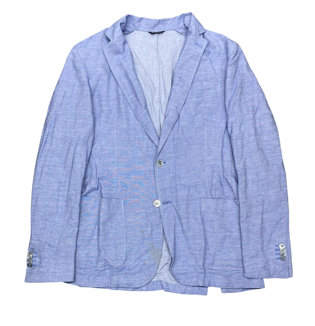Bespoke Light Blue Linen Blend Blazer | Size Medium | Chest 22"
