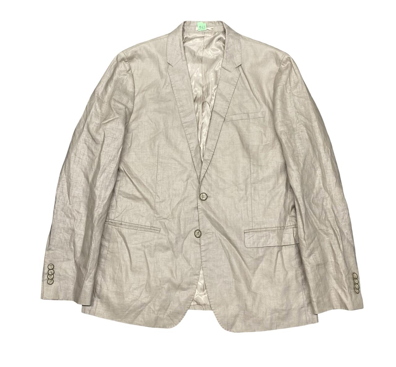 Jules Light Beige Linen Blend Blazer | Size Medium | Chest 22.5"
