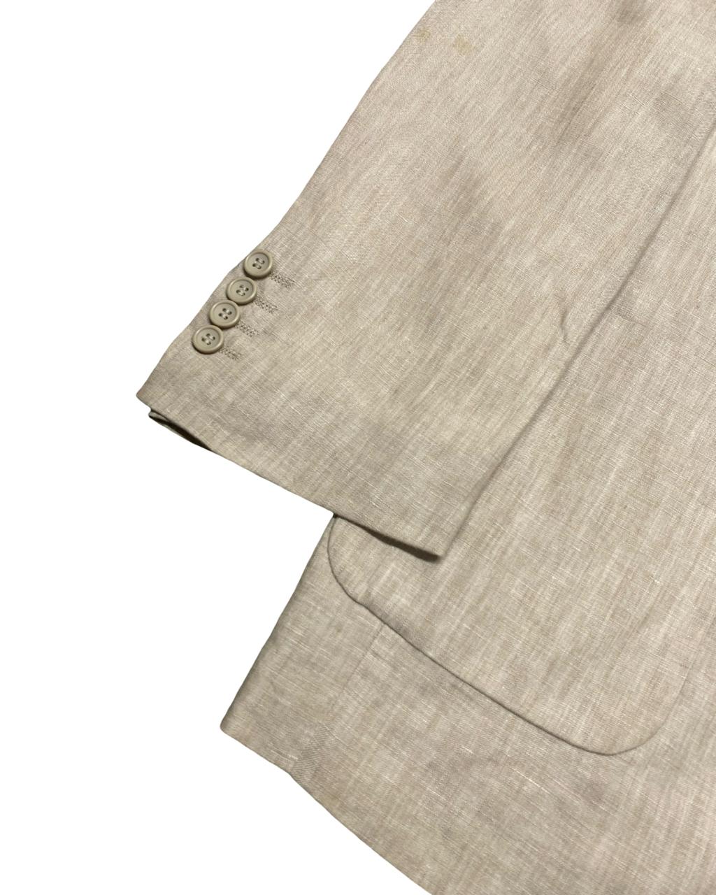 Olly Gan Linen Blend Patch Pocket Blazer | Medium | Chest 22.5”