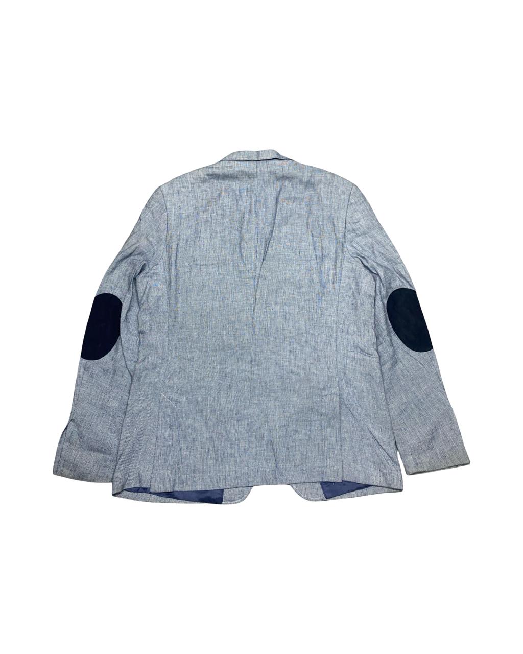 Devred 1902 Elbow Patch Linen Blend Blazer | Medium | Chest 22.5”