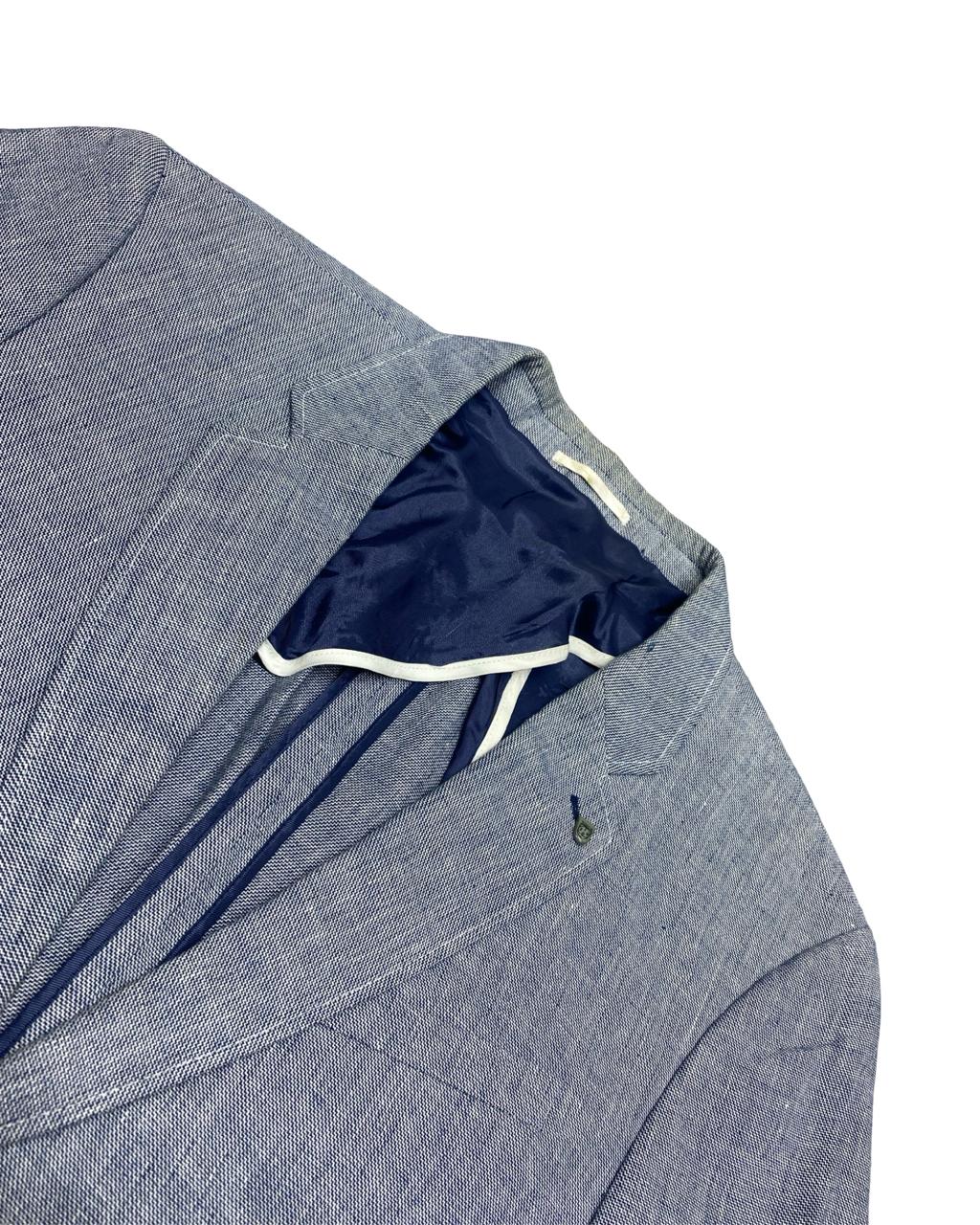 Devred 1902 Elbow Patch Linen Blend Blazer | Medium | Chest 22.5”