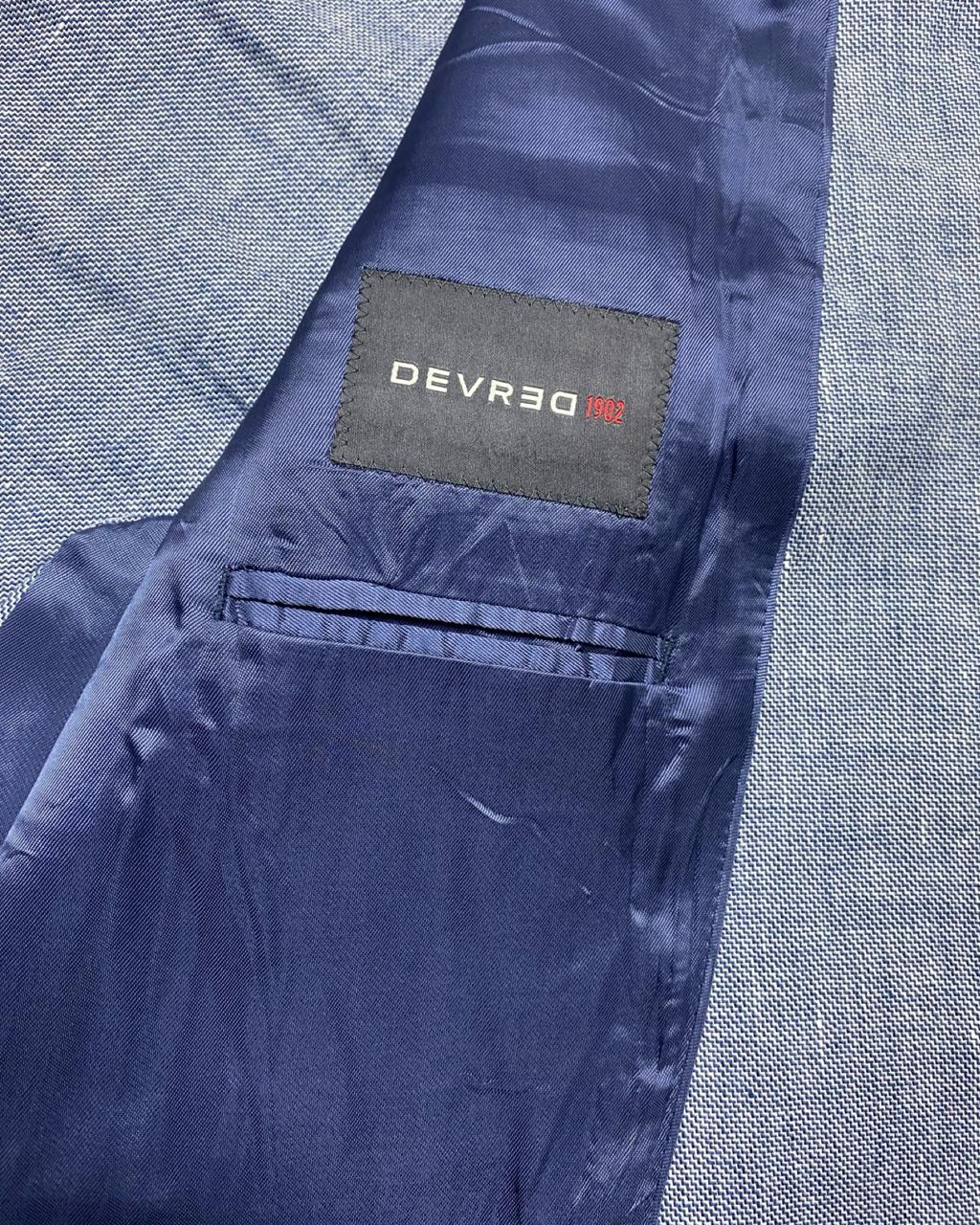Devred 1902 Elbow Patch Linen Blend Blazer | Medium | Chest 22.5”