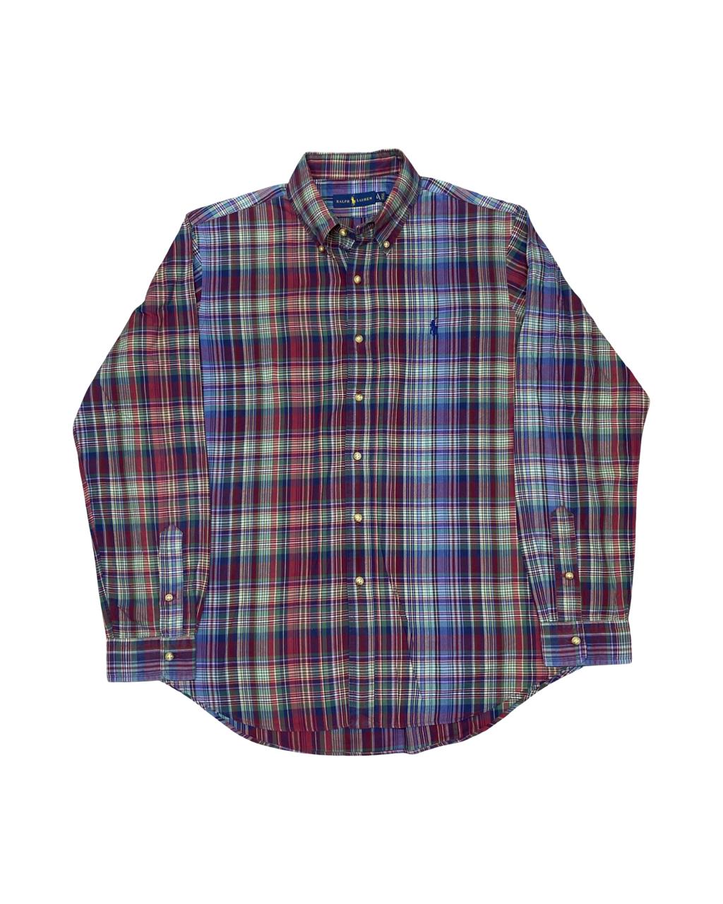 Ralph Lauren Tartan Plaid Shirt | Large | Chest 25”