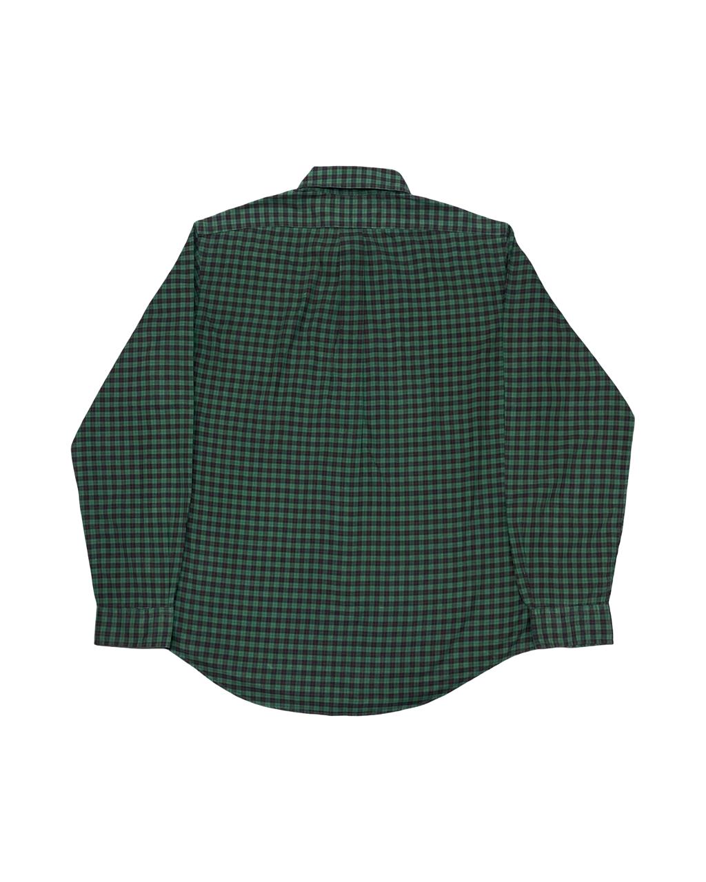 Ralph Lauren Green & Navy Plaid Shirt | Large | Chest 24.5”