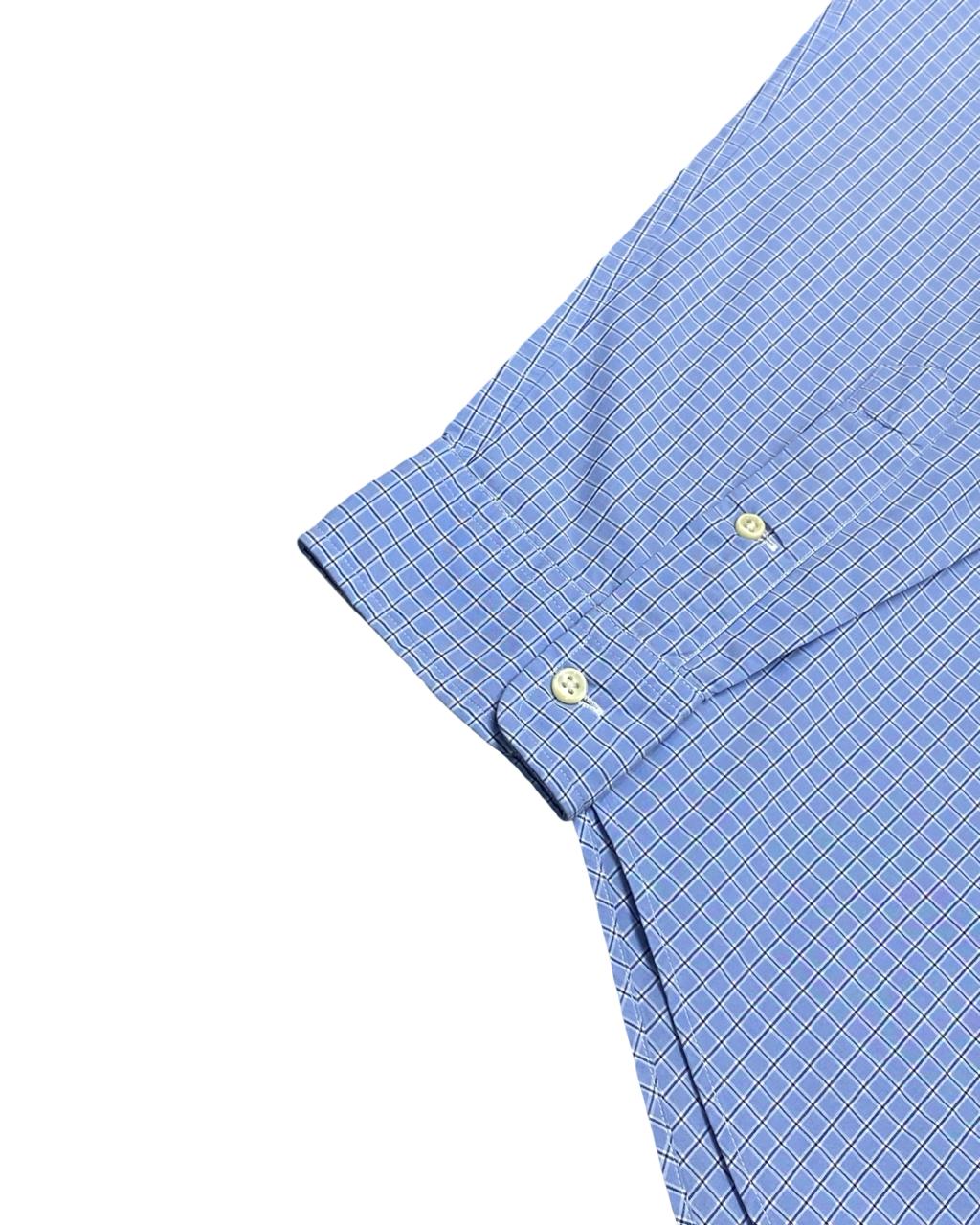 Ralph Lauren Blue Checked Shirt | Medium | Chest 22.5”